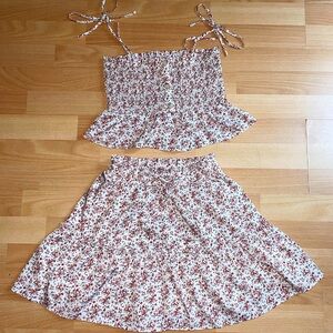 Paper Crane Two Piece Dress for Women Size Small - Pink and White